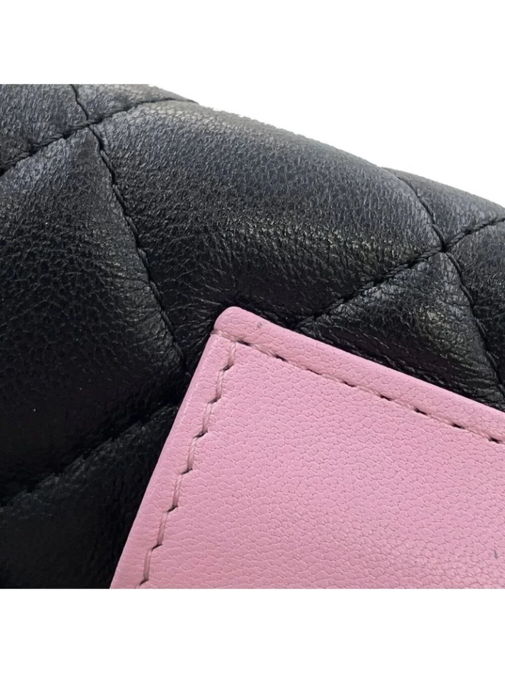 Chanel Belt Bag CC Logo Quilted Mini Chain Lambskin Black Multicolor - Picture 10 of 10